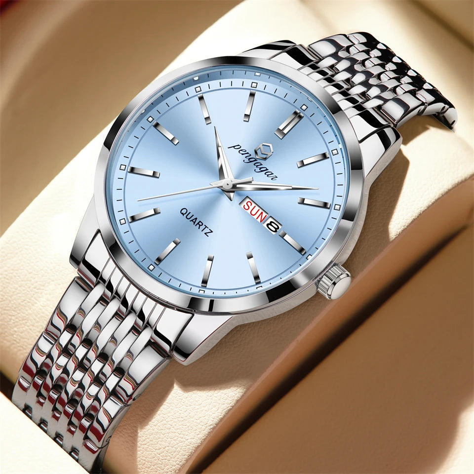 Relógio Masculino Prata Nexda Fashion Lux